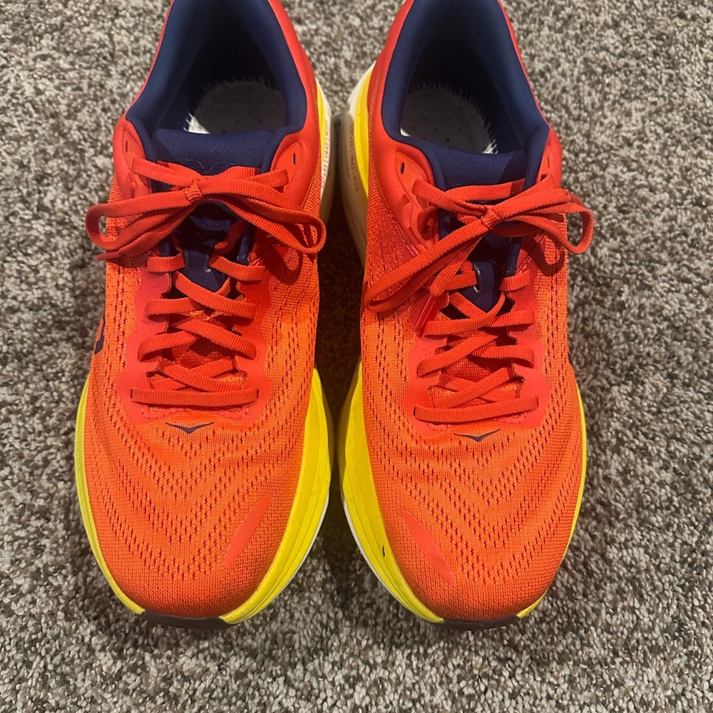 Hoka Men's Athletic Shoes - Red and Yellow